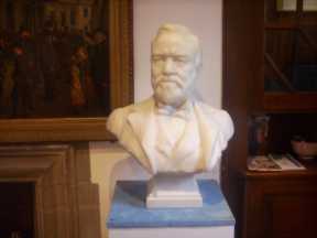 Bust of Andrew Carnegie at Museum