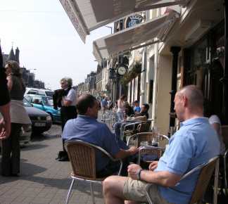 A typical outside cafe at St. Andrews